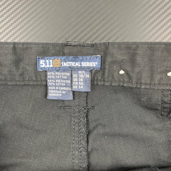 5.11 Tactical Series Men’s Black Cargo Pants Size 38x34 Durable Outdoor Workwear - Picture 5 of 10